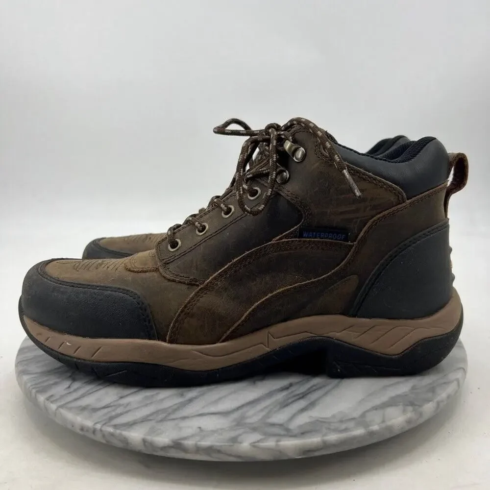 Cody James Mens 11‎ Boots Brown Work Lace Up Waterproof Mid Top Shoes BCJ0WR0W53